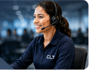 Intérprete de CLT en su estación de trabajo